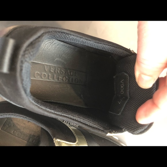 Versace Men’s / Boy’s Sneakers Black/Gold NWT - Picture 5 of 8